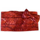 Red Hawaiian Leaves Cummerbund and Bow Tie Set